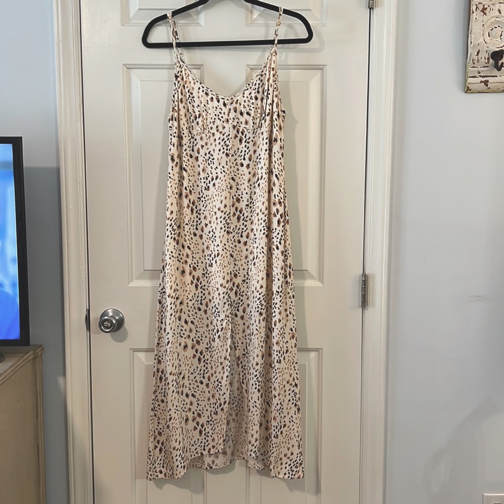 Sunrise Maxi Dress - Cheetah Print - M - Saltwater Luxe